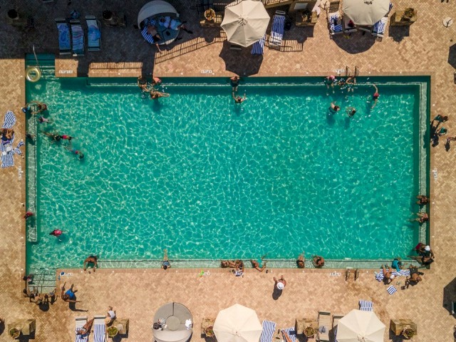 Heated, Salt Water Pool at Legacy Lodge