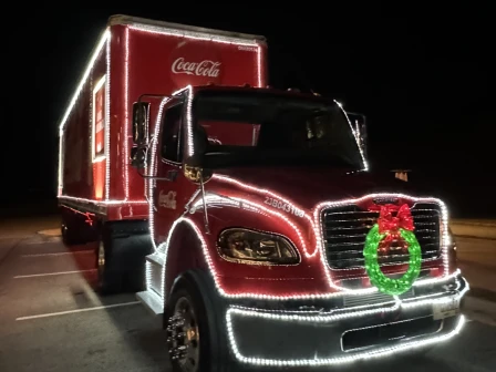 Coca-Cola Caravan Revs Up the Holiday Season at Lanier Islands Resort Coca-Cola Holiday Caravan at Night