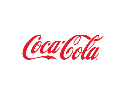 The image shows the Coca-Cola logo in red text on a white background.