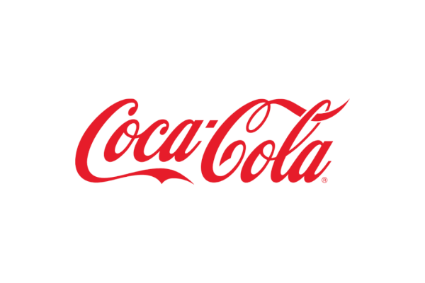 The image shows the Coca-Cola logo in red text on a white background.