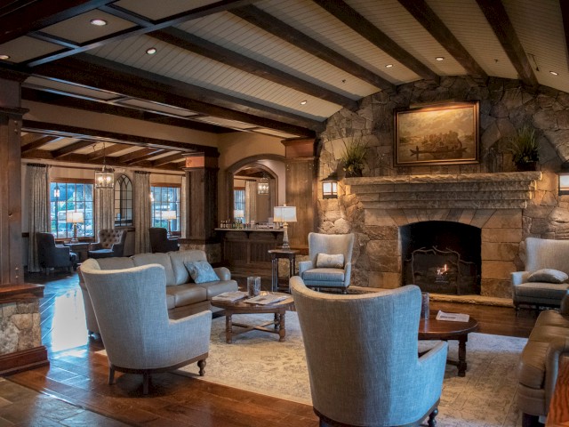 Lodge Lobby Fireplace