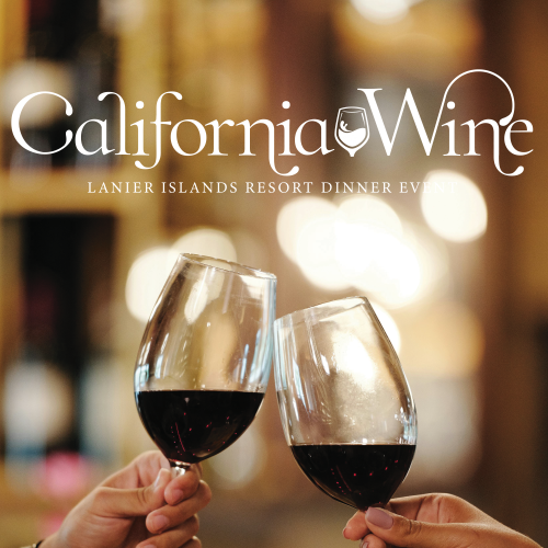 Two hands clink wine glasses with 